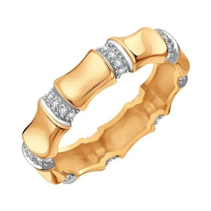 Кольцо декоративное из красного золота