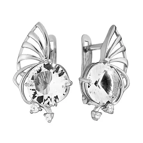Серьги с английским замком из серебра