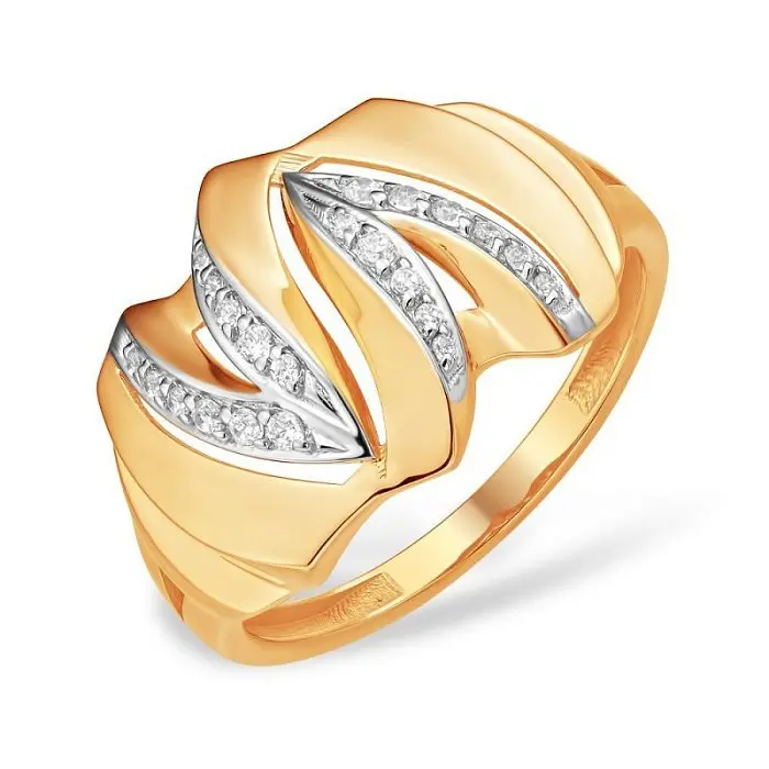 Кольцо декоративное из красного золота