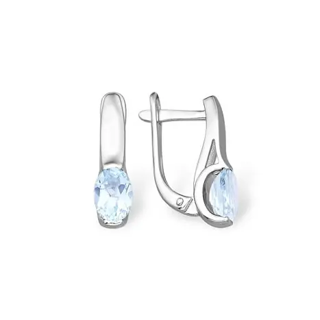 Серьги с английским замком из серебра