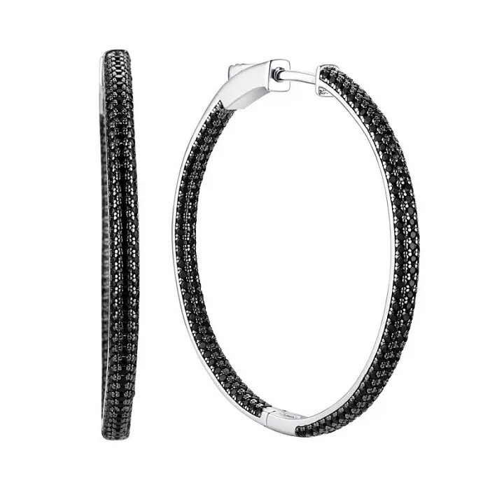 Серьги конго из серебра