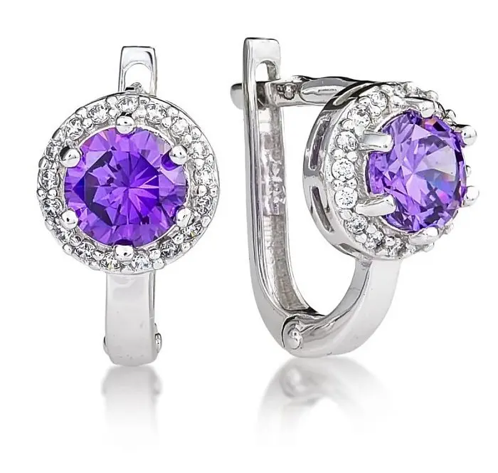 Серьги с английским замком из серебра