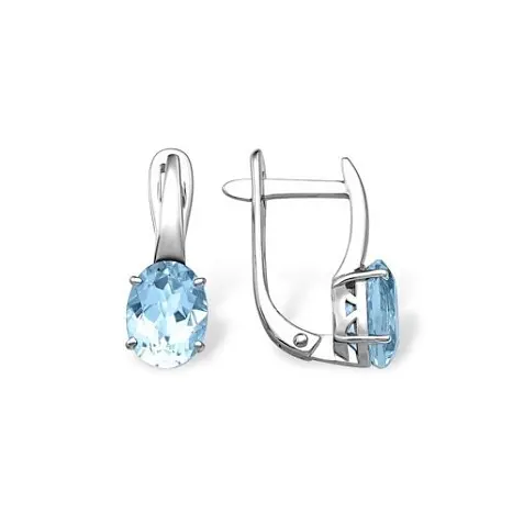 Серьги с английским замком из серебра