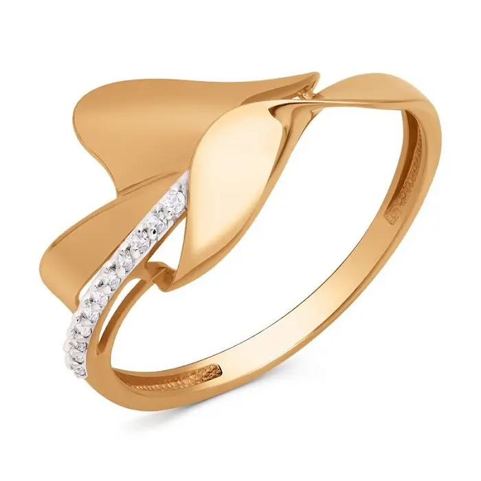 Кольцо декоративное из красного золота