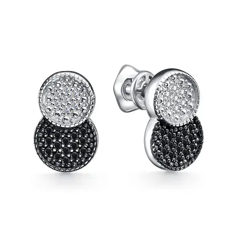 Серьги пуссеты из серебра