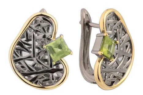 Серьги с английским замком из серебра