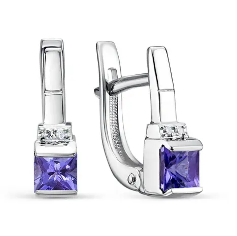 Серьги с английским замком из красного золота