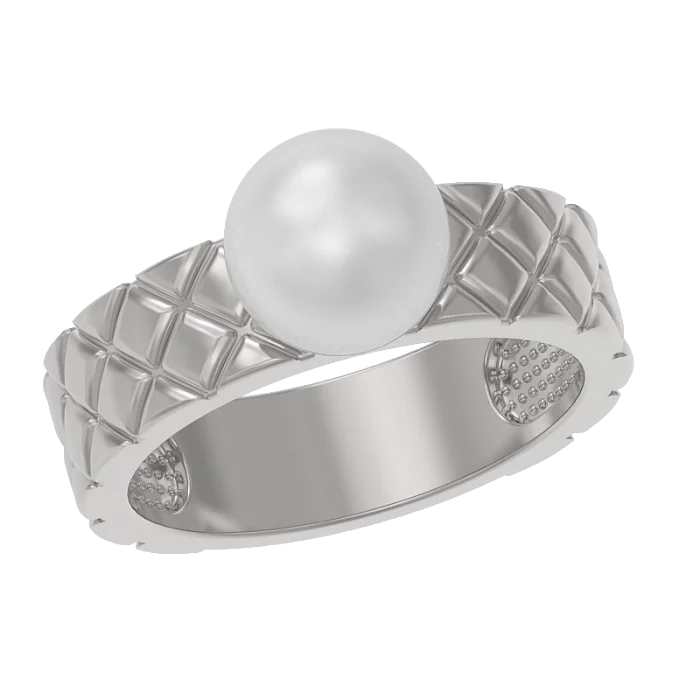 Кольцо декоративное из серебра