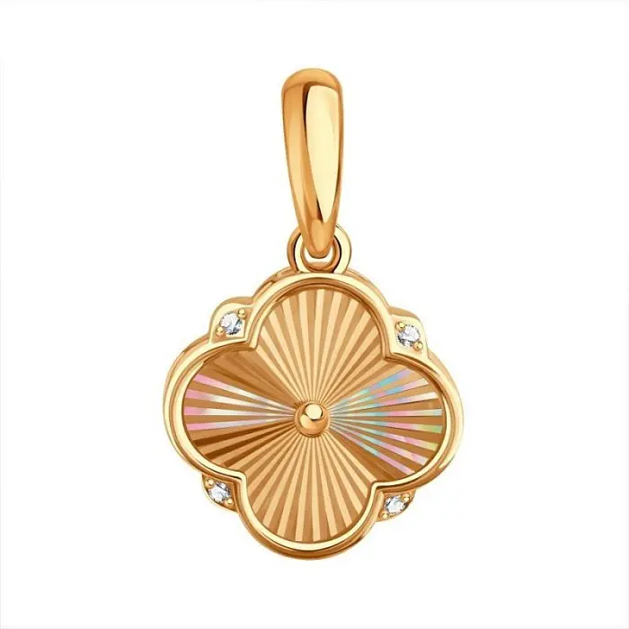 Подвеска декоративная из красного золота