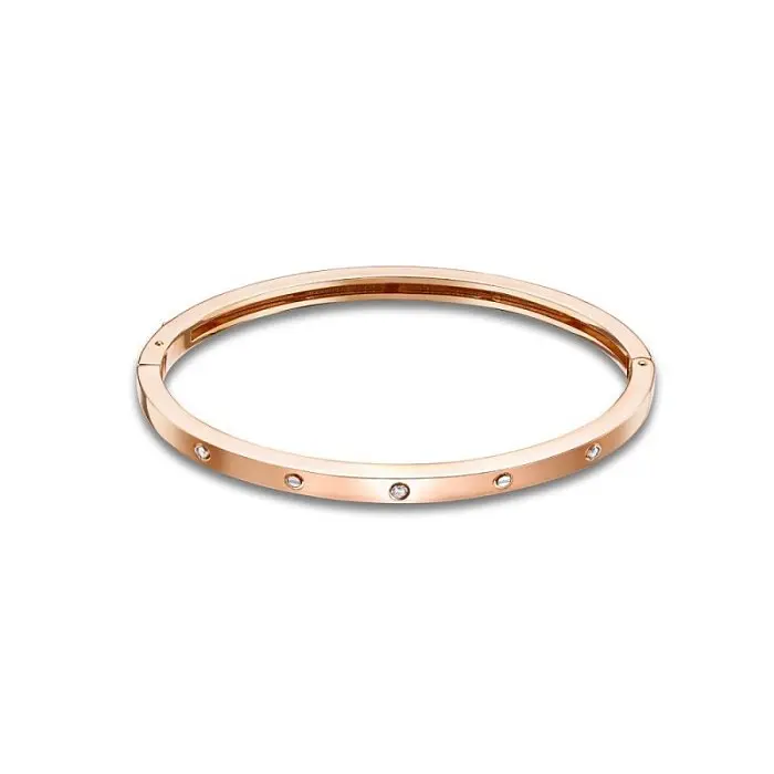 Браслет жесткий из красного золота