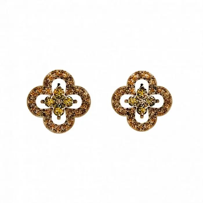 Серьги пуссеты из красного золота