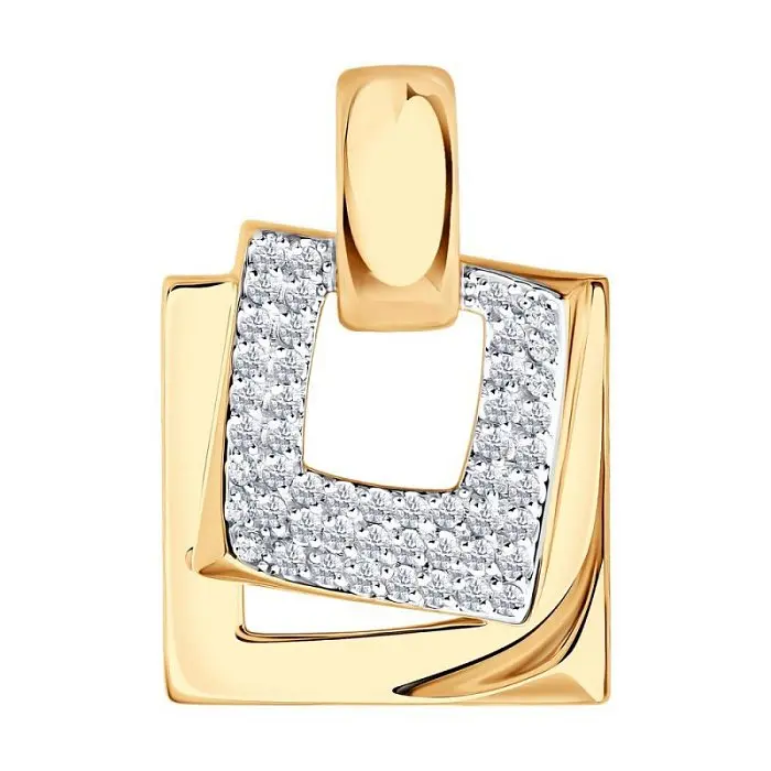 Подвеска декоративная из красного золота