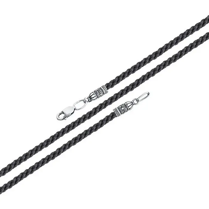 Цепь шнурок из серебра