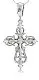 Подвеска крест из серебра