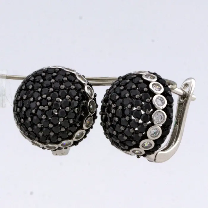 Серьги с английским замком из серебра