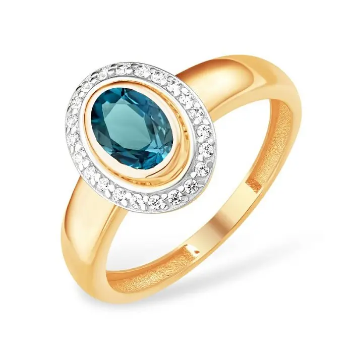 Кольцо декоративное из красного золота