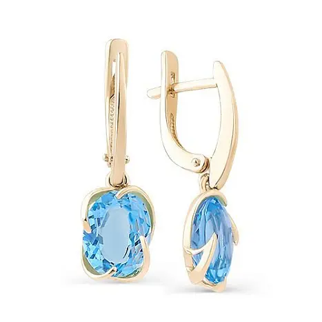 Серьги с английским замком из красного золота