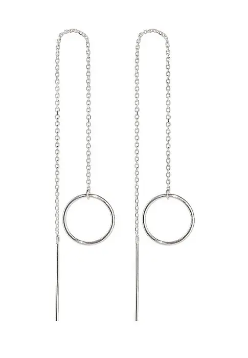 Серьги цепочки из серебра