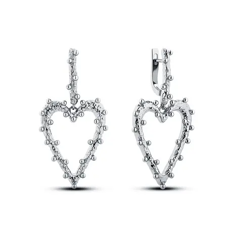 Серьги подвесные из серебра
