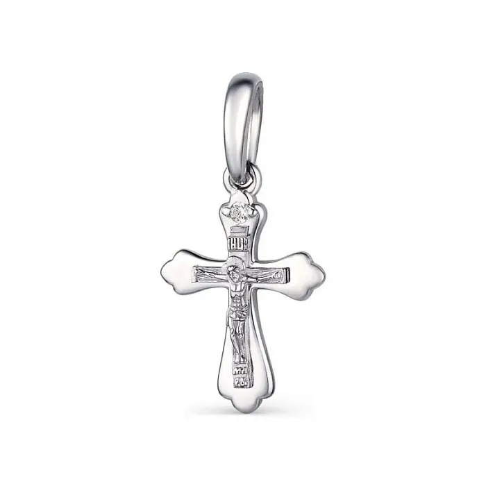 Подвеска крест из серебра