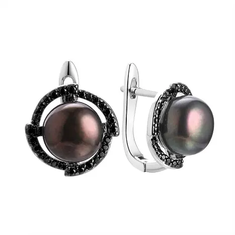 Серьги с английским замком из серебра