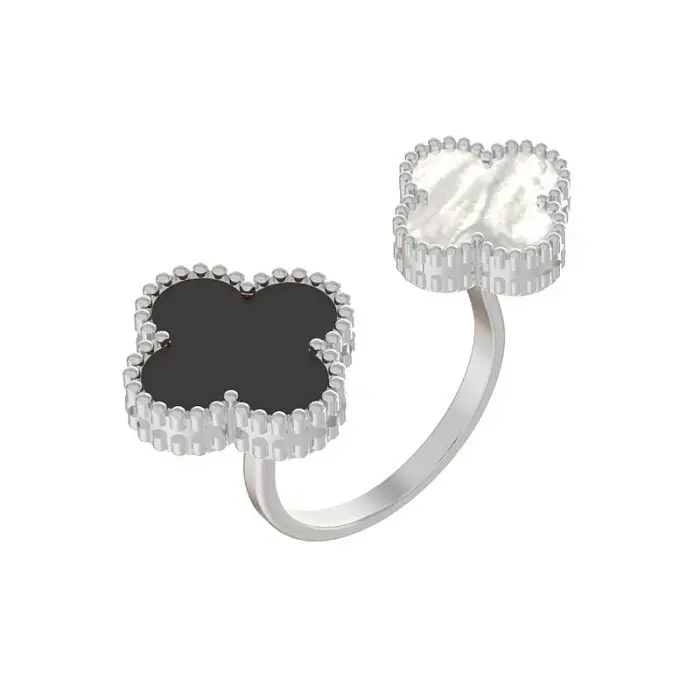 Кольцо декоративное из белого золота