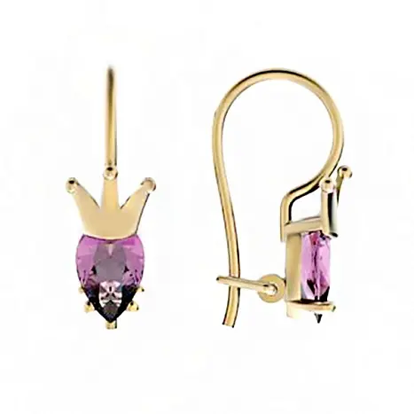 Серьги детские из красного золота