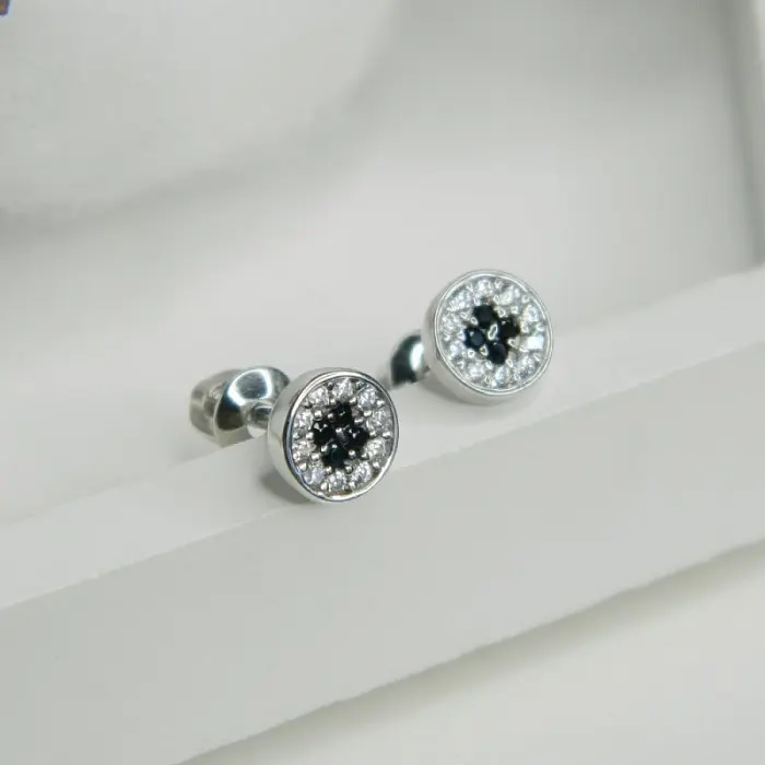 Серьги пуссеты из серебра