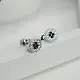 Серьги пуссеты из серебра