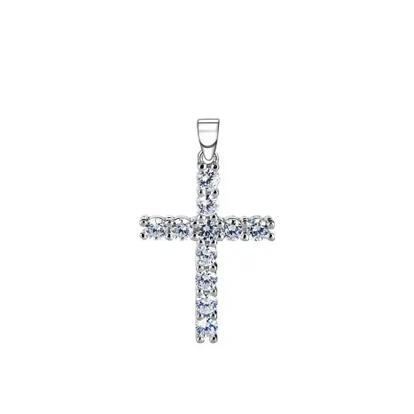 Подвеска декоративный крест из серебра