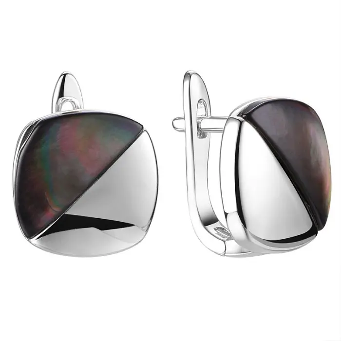 Серьги с английским замком из серебра