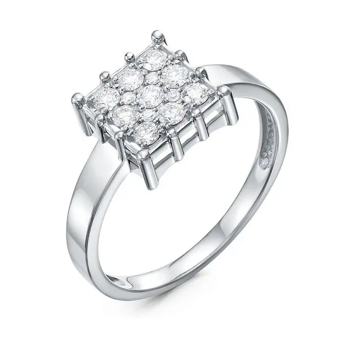 Кольцо декоративное из белого золота