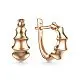 Серьги с английским замком из красного золота
