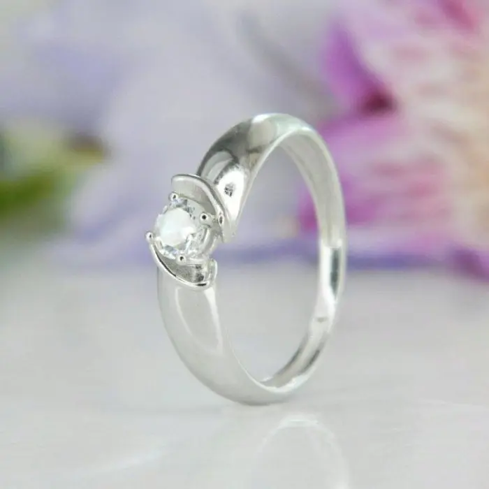 Кольцо декоративное из серебра вид 1