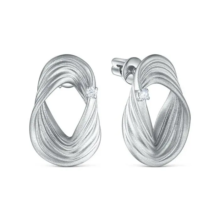 Серьги пуссеты из серебра