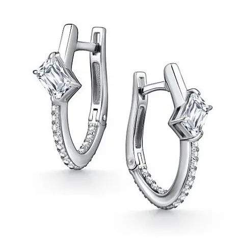 Серьги с английским замком из серебра