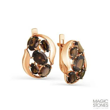 Серьги с английским замком из красного золота