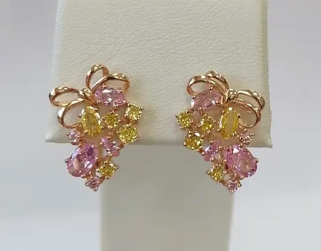 Серьги с английским замком из позолоты