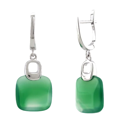 Серьги подвесные из серебра