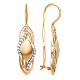 Серьги петельки из красного золота