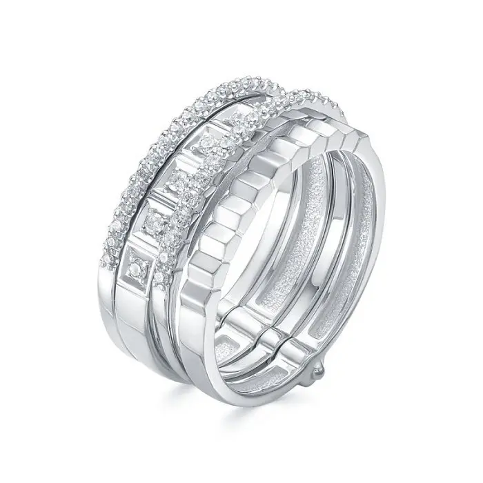 Кольцо декоративное из белого золота