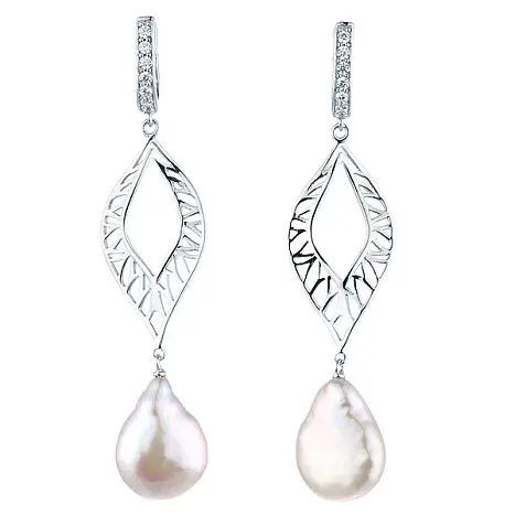 Серьги подвесные из серебра