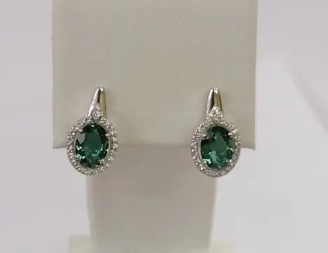 Серьги с английским замком из серебра
