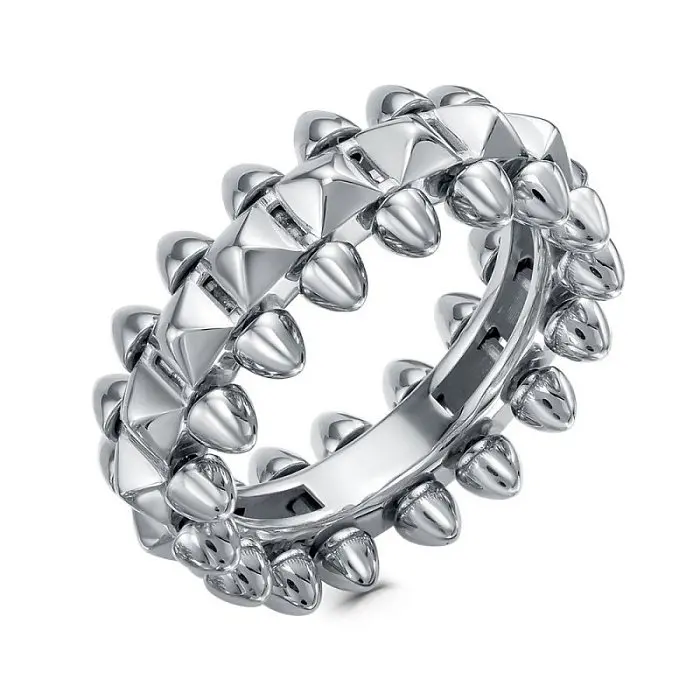 Кольцо декоративное из серебра вид 1