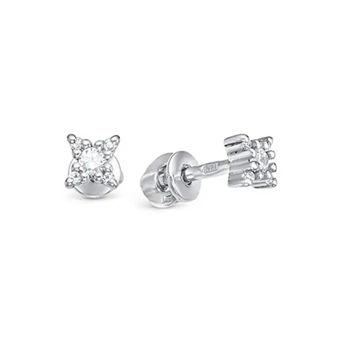 Серьги пуссеты из серебра