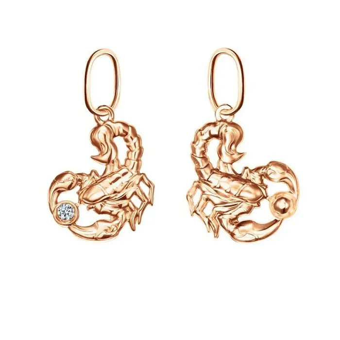 Подвеска знак зодиака из красного золота