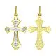Подвеска крест из желтого золота