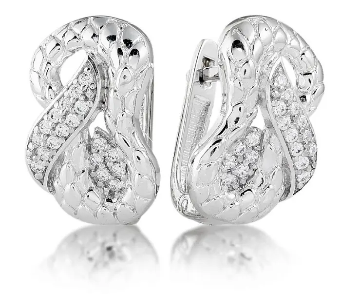 Серьги с английским замком из серебра