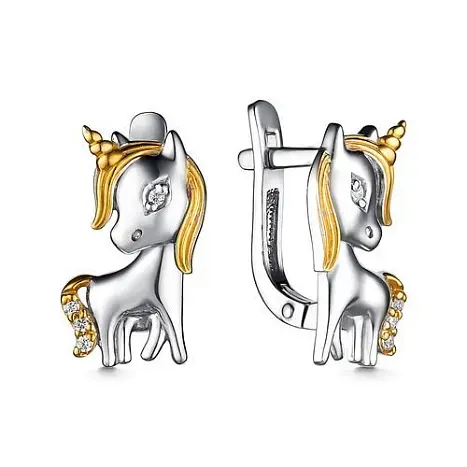 Серьги детские из серебра