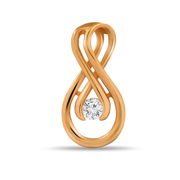 Подвеска бегунок из красного золота вид 1